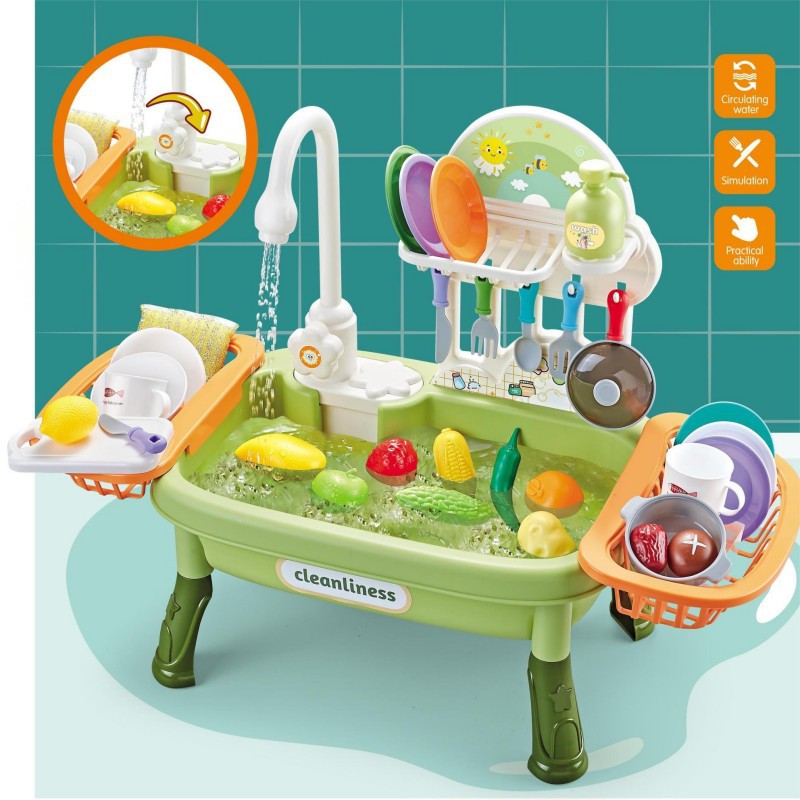 子供用おままごとキッチンセット 食器洗いごっこ