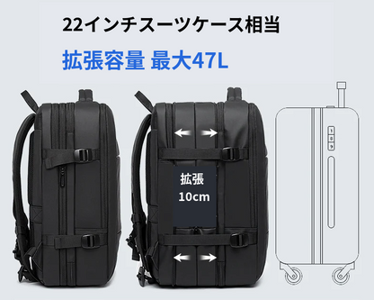 大容量 USB充電ポート付きリュック